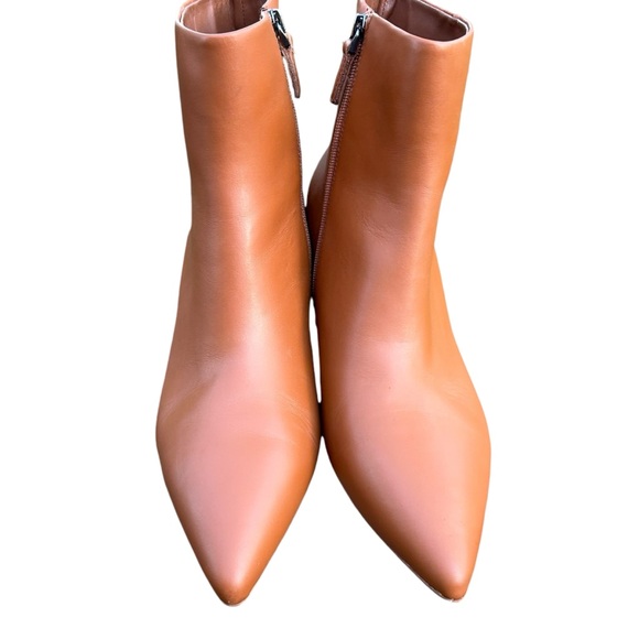 NEW Aerosoles Irma Caramel Color Pointed Toe Block Heel Booties - Picture 5 of 8